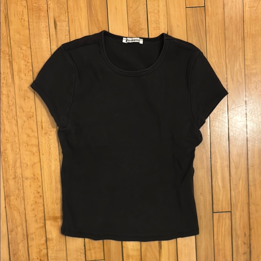Reformation Black Short Sleeve Tee